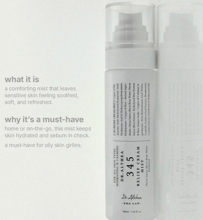 Hyaluronic Acid Dr. Althea 345 Relief Cream Mist 100Ml Original Facial Essence Spray Moisture Hydrating Smoothing All Skin Types
