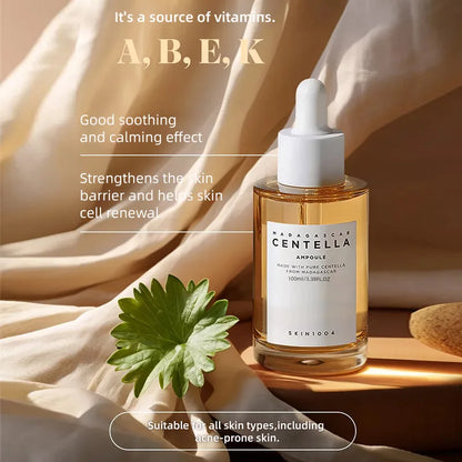Korean Centella Asiatica Ampoule Facial Serum Soothes Acne Prone Moisturizing Repairing Skin Barrier Skincare Products 100Ml