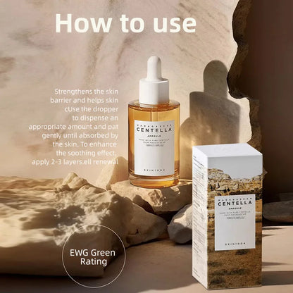 Korean Centella Asiatica Ampoule Facial Serum Soothes Acne Prone Moisturizing Repairing Skin Barrier Skincare Products 100Ml