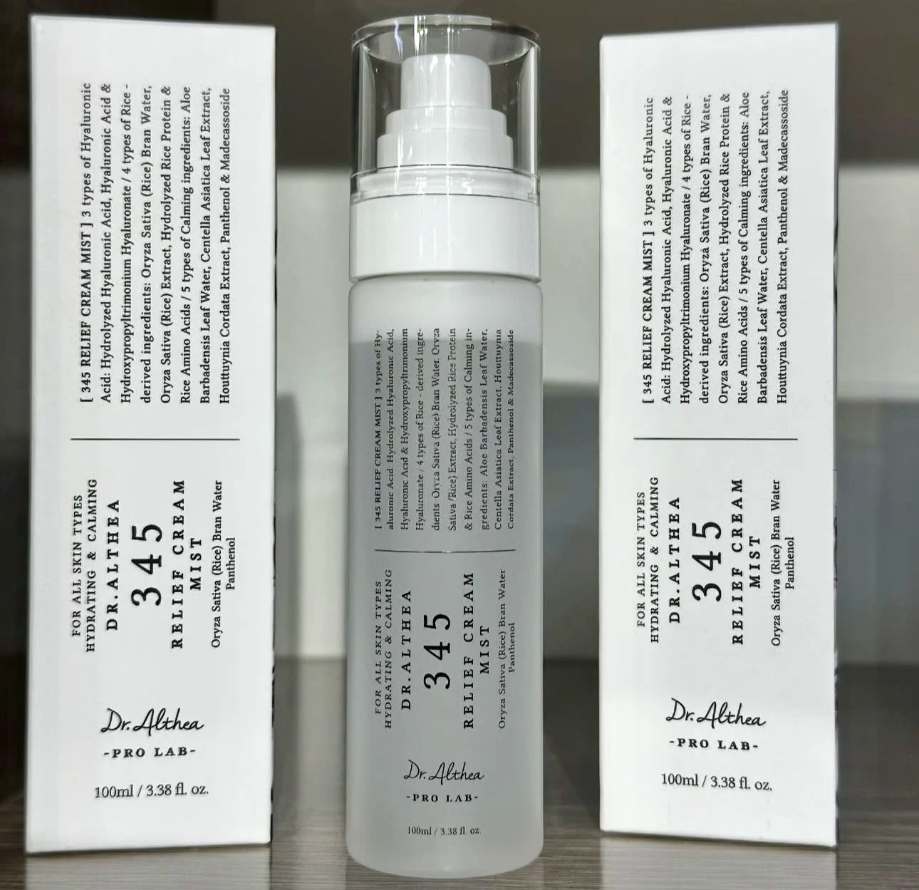 Hyaluronic Acid Dr. Althea 345 Relief Cream Mist 100Ml Original Facial Essence Spray Moisture Hydrating Smoothing All Skin Types